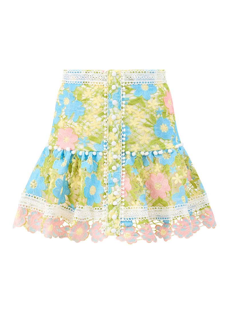 Ellison Embroidered Mini Skirt