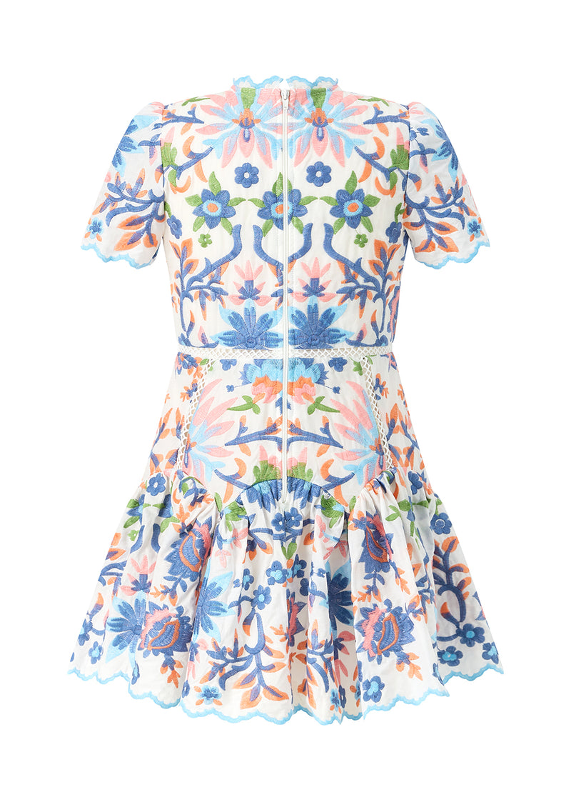 Joanna Embroidered Mini Dress