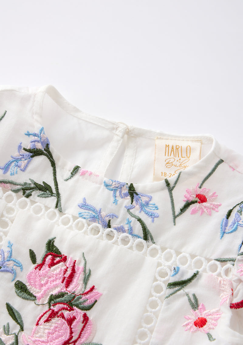 Maisie Embroidered Frill Dress (Baby)