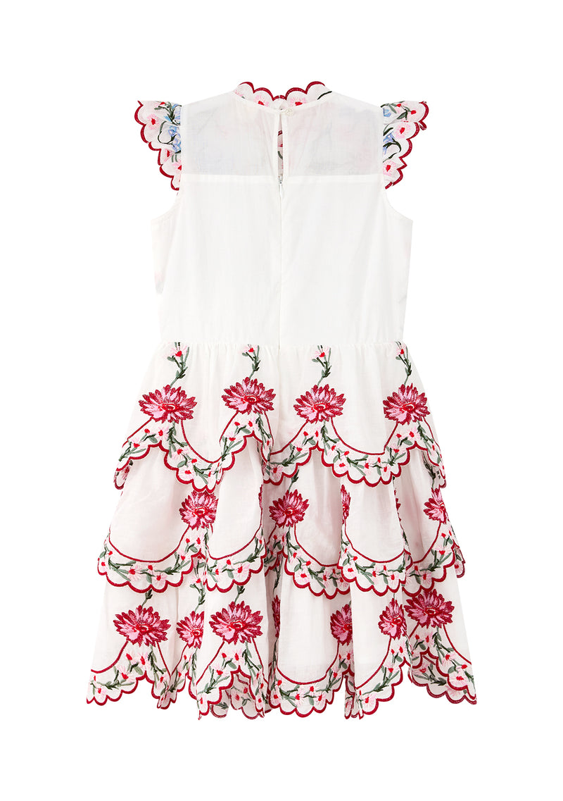 Maisie Embroidered Frill Dress