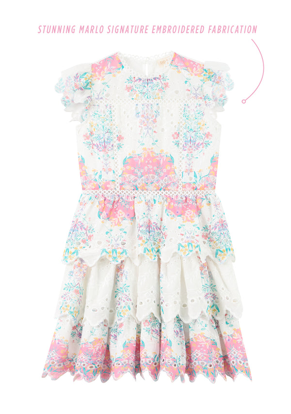 Gracie Embroidered Mini Dress